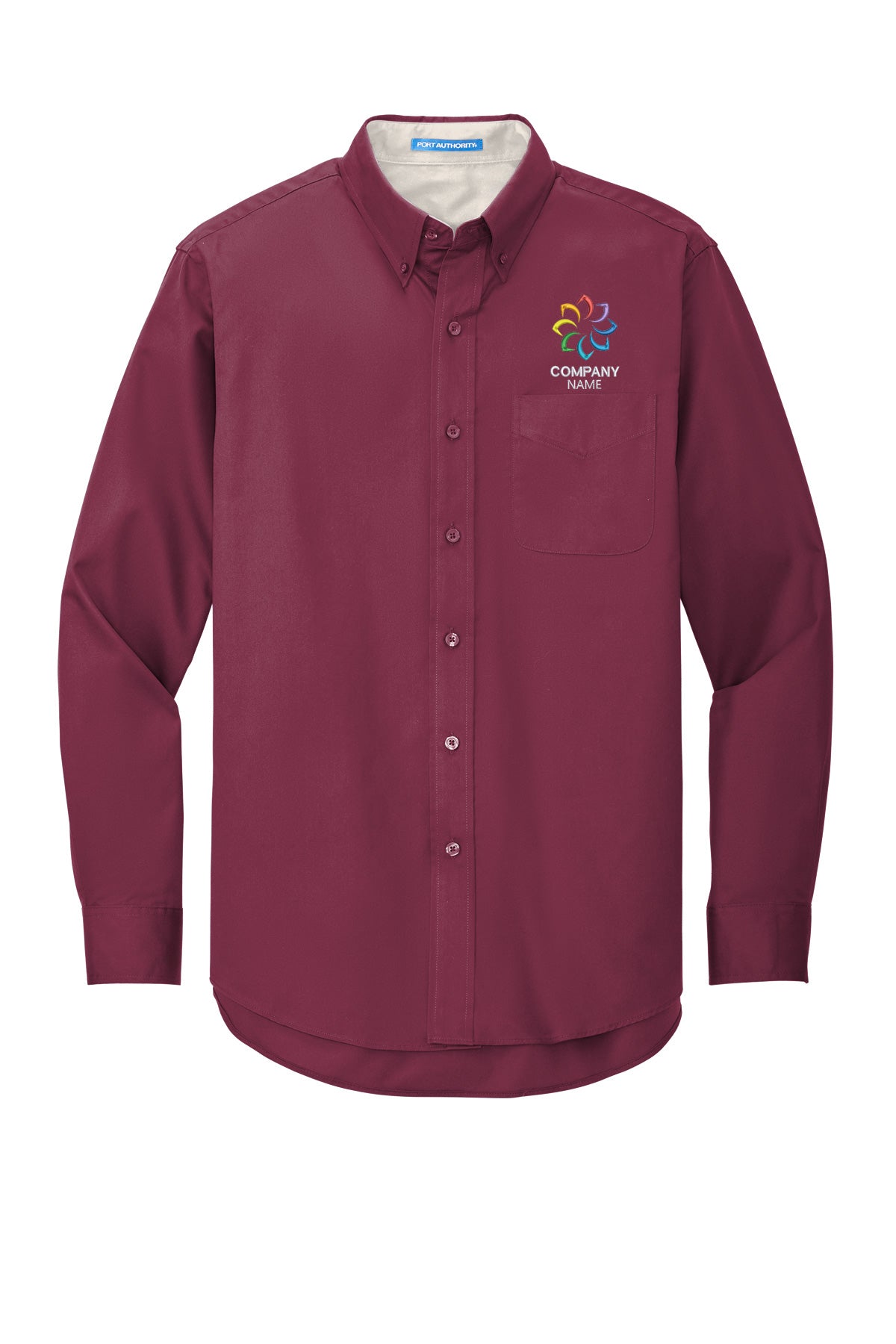 Embroidered Long Sleeve Dress Shirt
