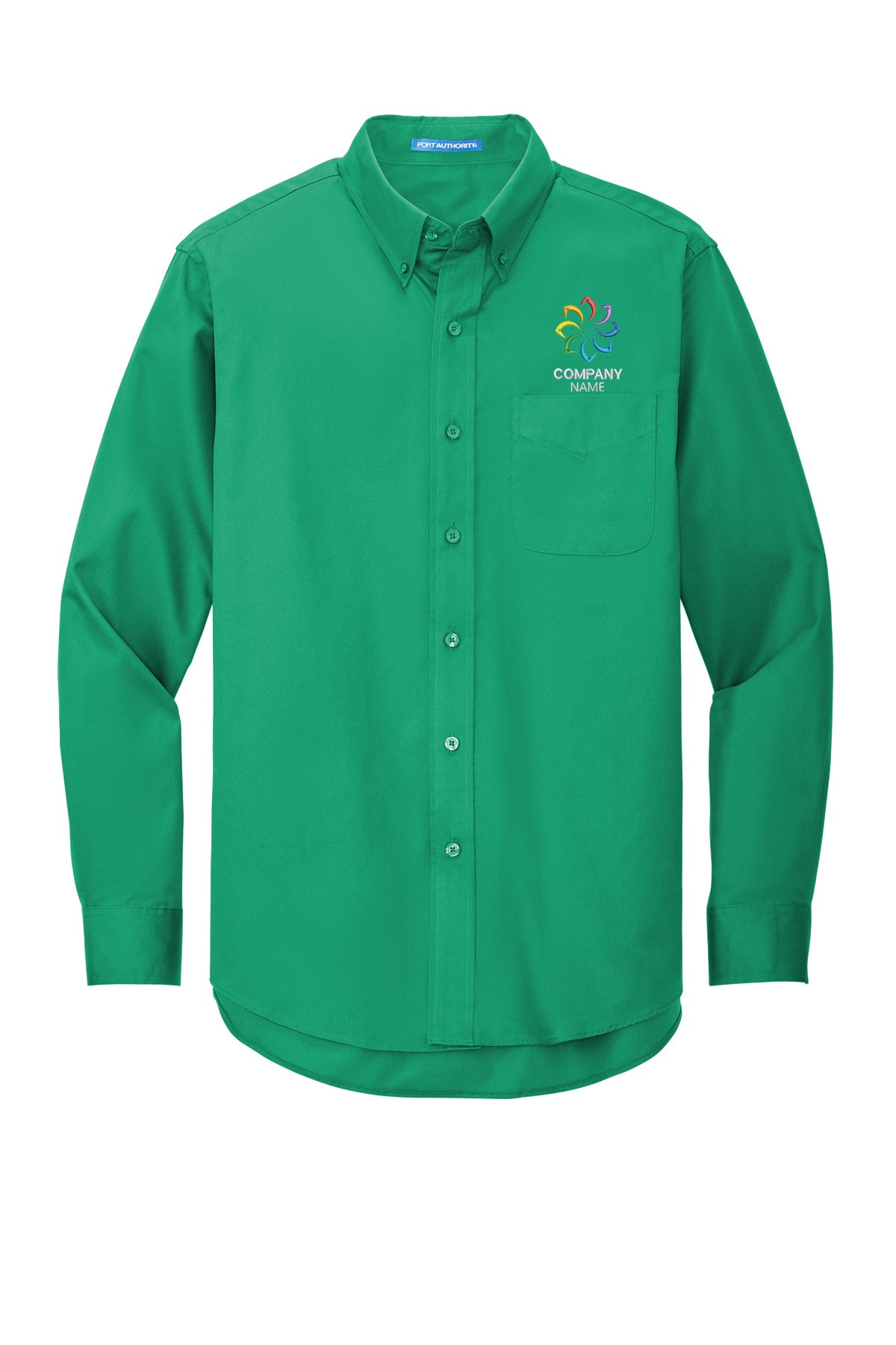 Embroidered Long Sleeve Dress Shirt