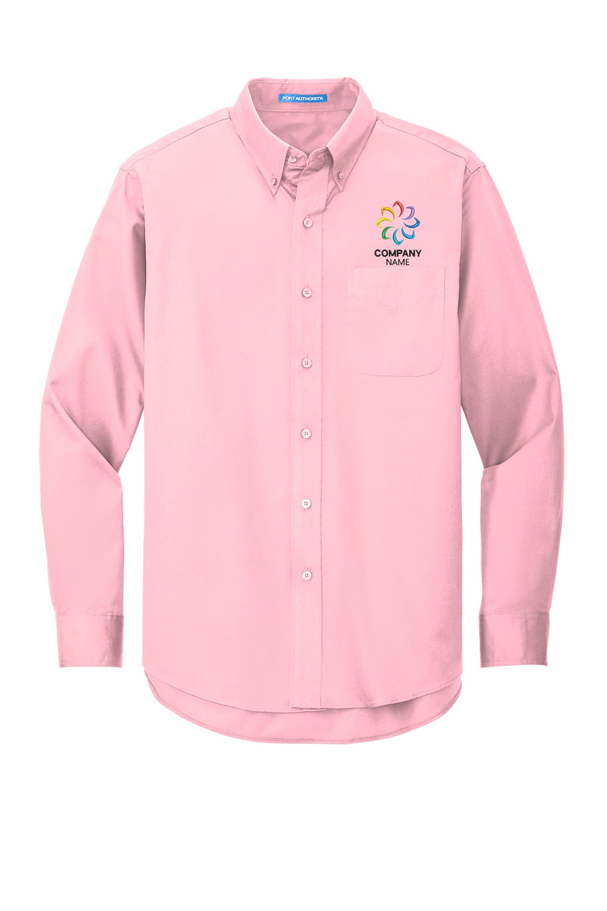 Embroidered Long Sleeve Dress Shirt
