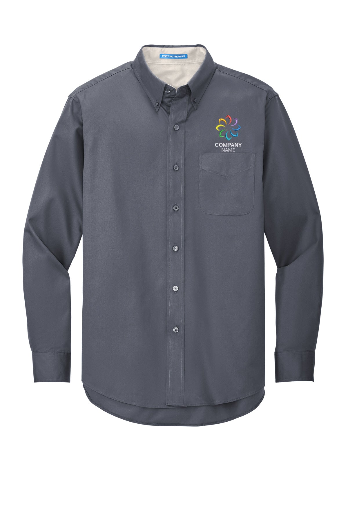 Embroidered Long Sleeve Dress Shirt