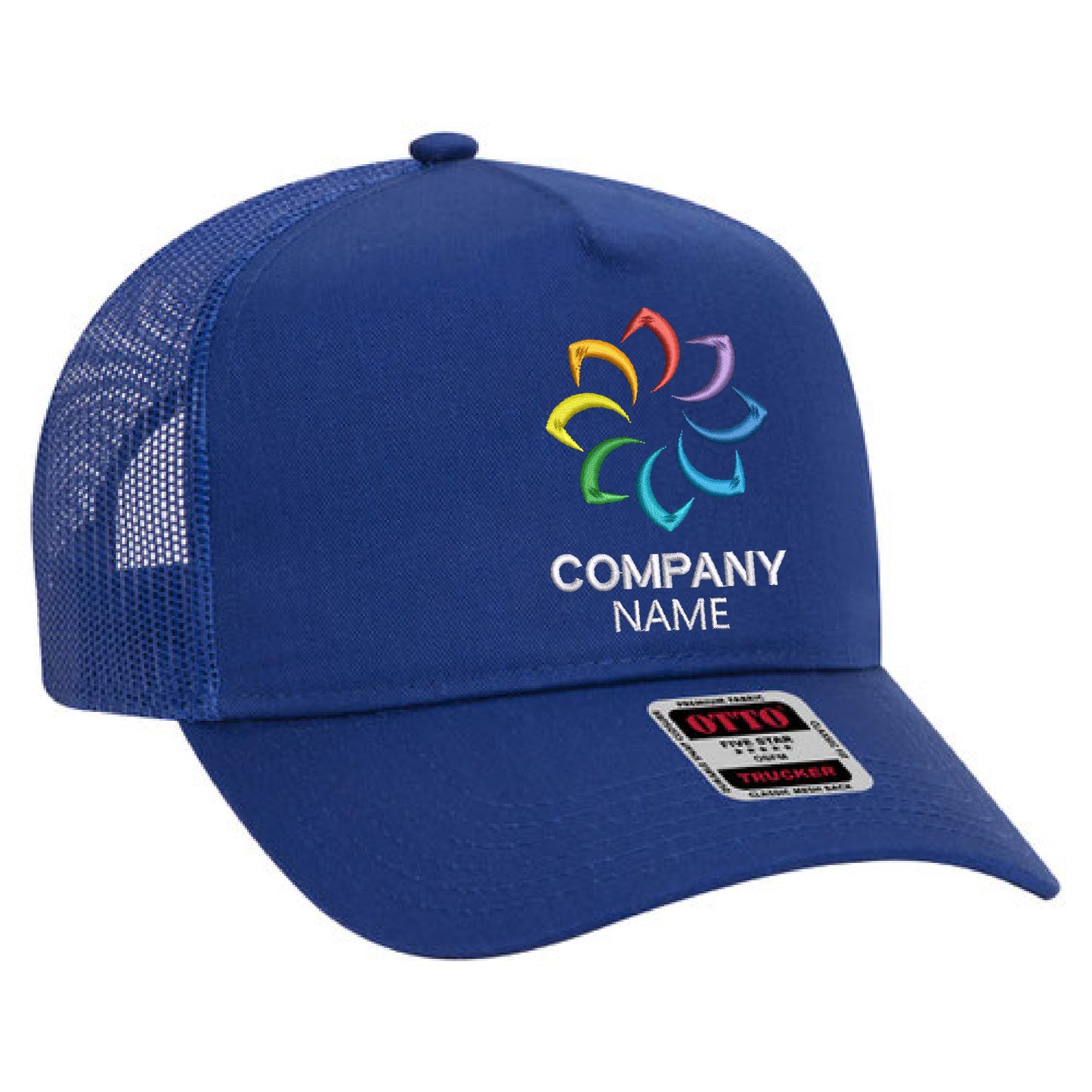 Customized Embroidered 5 Panel High Crown Mesh Back Trucker Hat