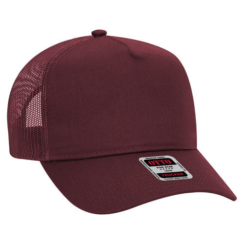 Customized Embroidered 5 Panel Mid Profile Trucker hat