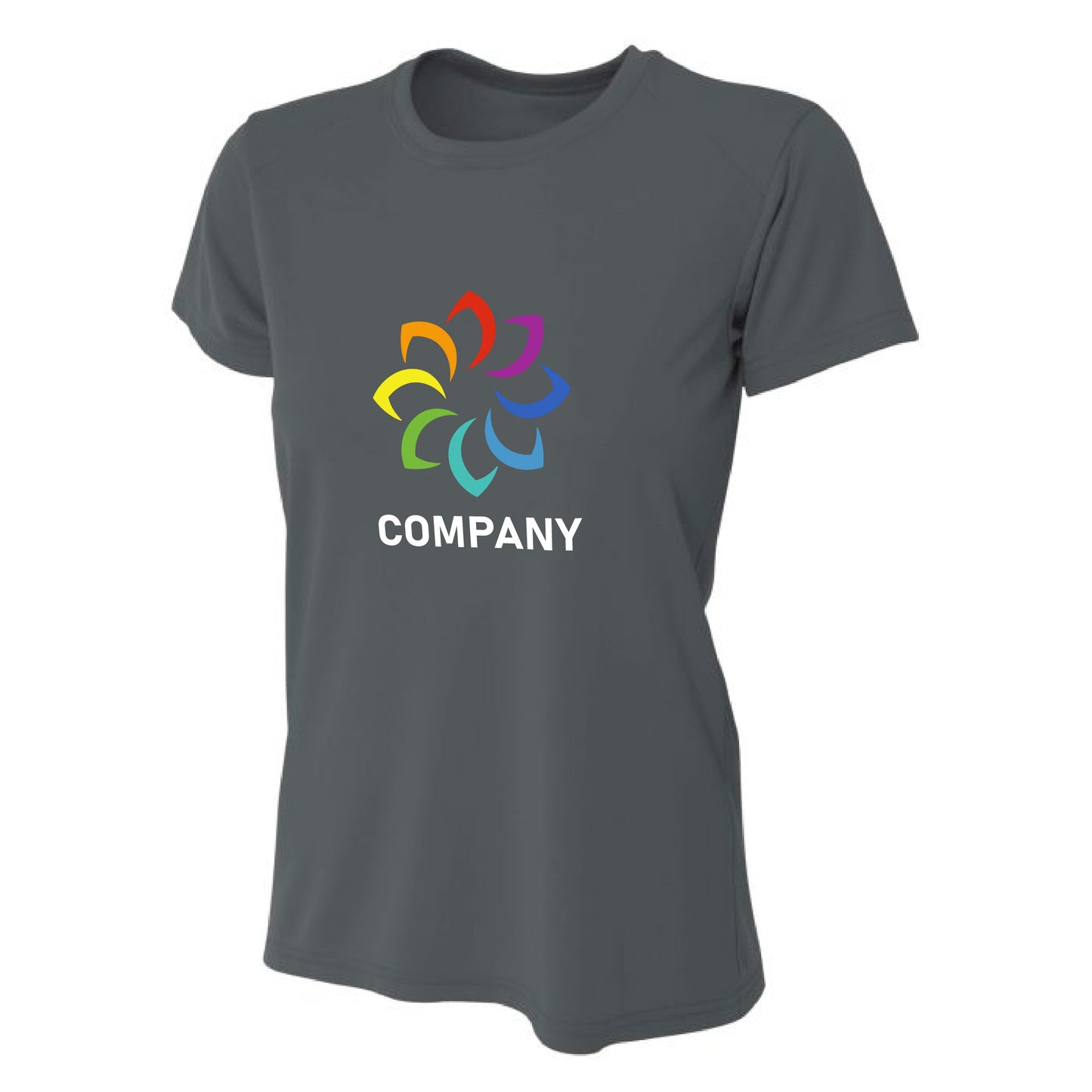 Women's Custom Short Sleeve Performance Shirt Front Logo