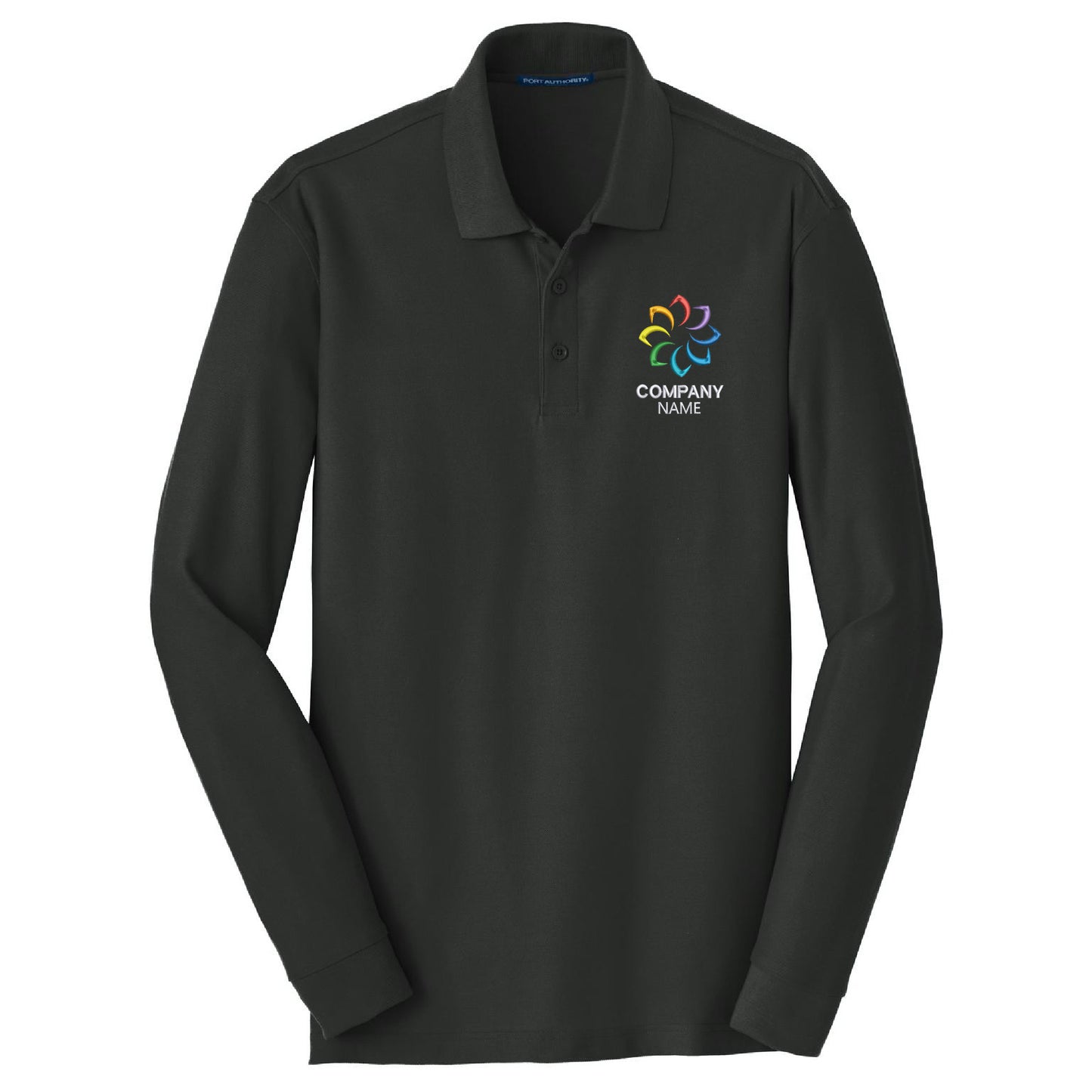 Customized Embroidered Long Sleeve Polo
