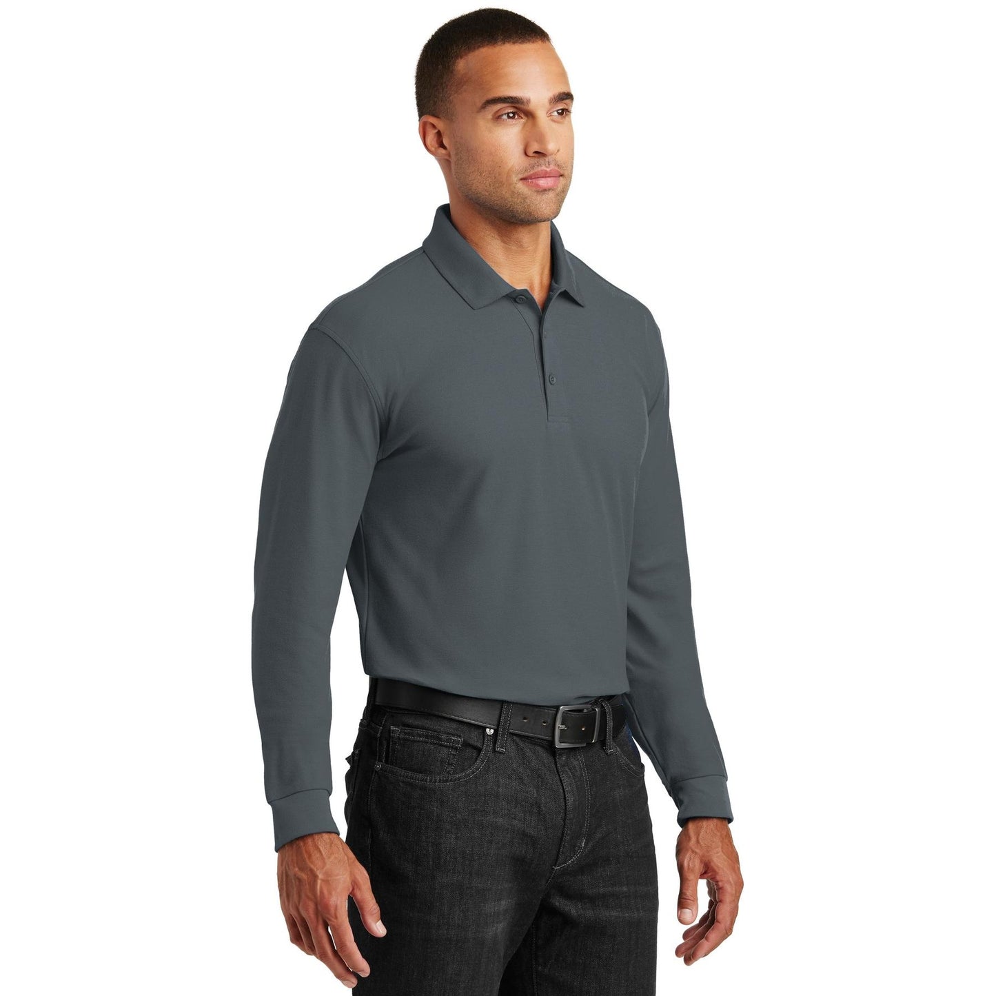 Customized Embroidered Long Sleeve Polo