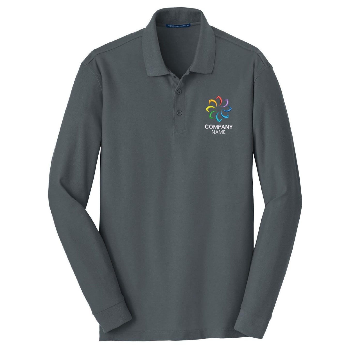 Customized Embroidered Long Sleeve Polo