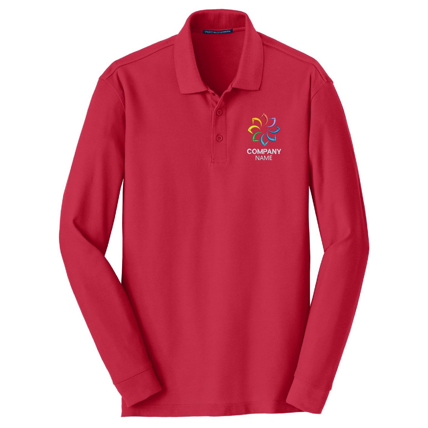 Customized Embroidered Long Sleeve Polo
