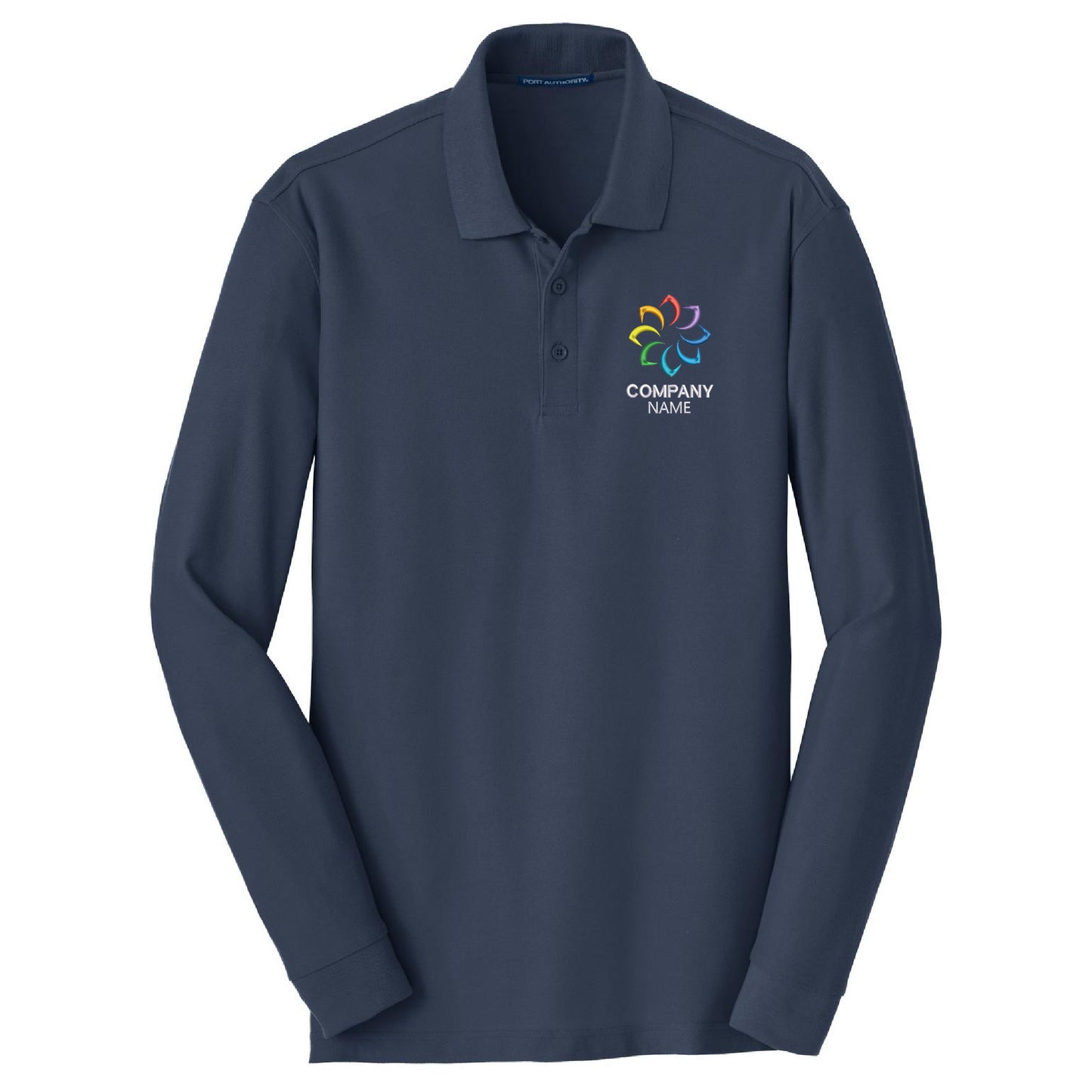 Customized Embroidered Long Sleeve Polo