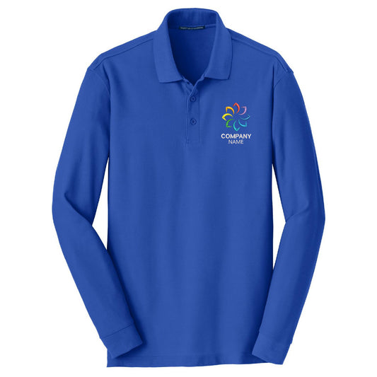 Customized Embroidered Long Sleeve Polo