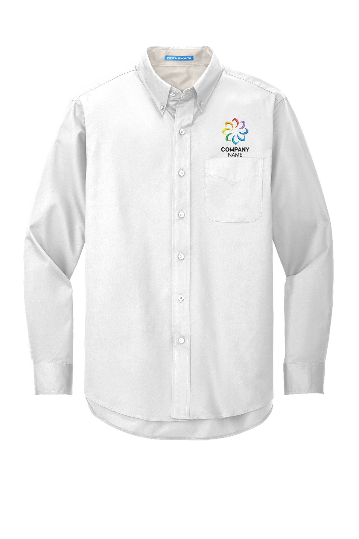 Embroidered Long Sleeve Dress Shirt