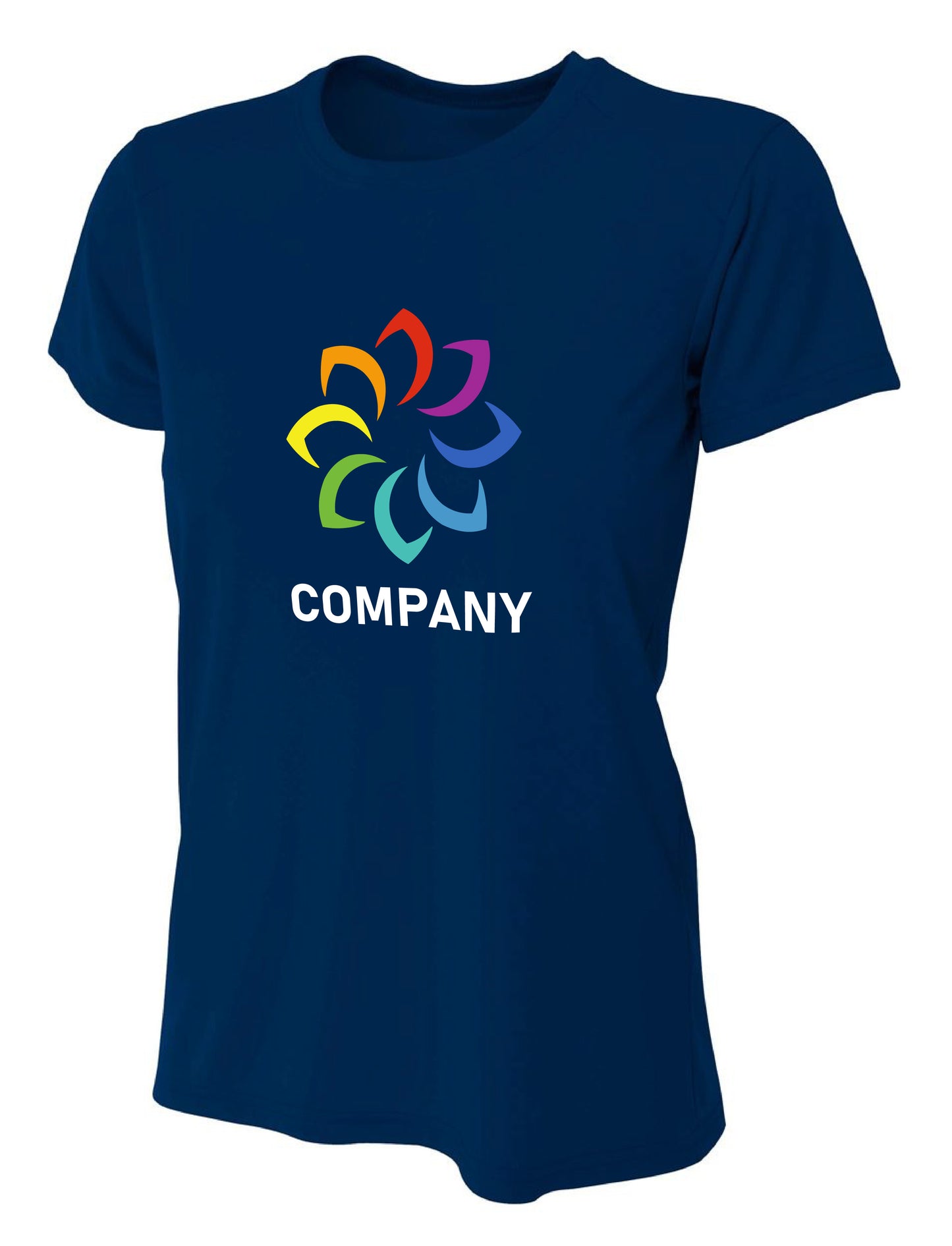 Women's Custom Short Sleeve Performance Shirt Front Logo