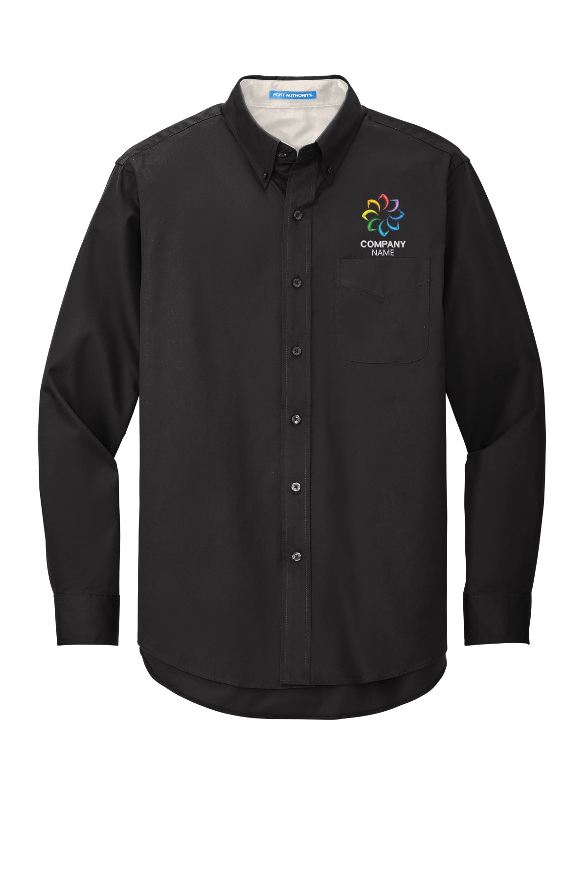 Embroidered Long Sleeve Dress Shirt