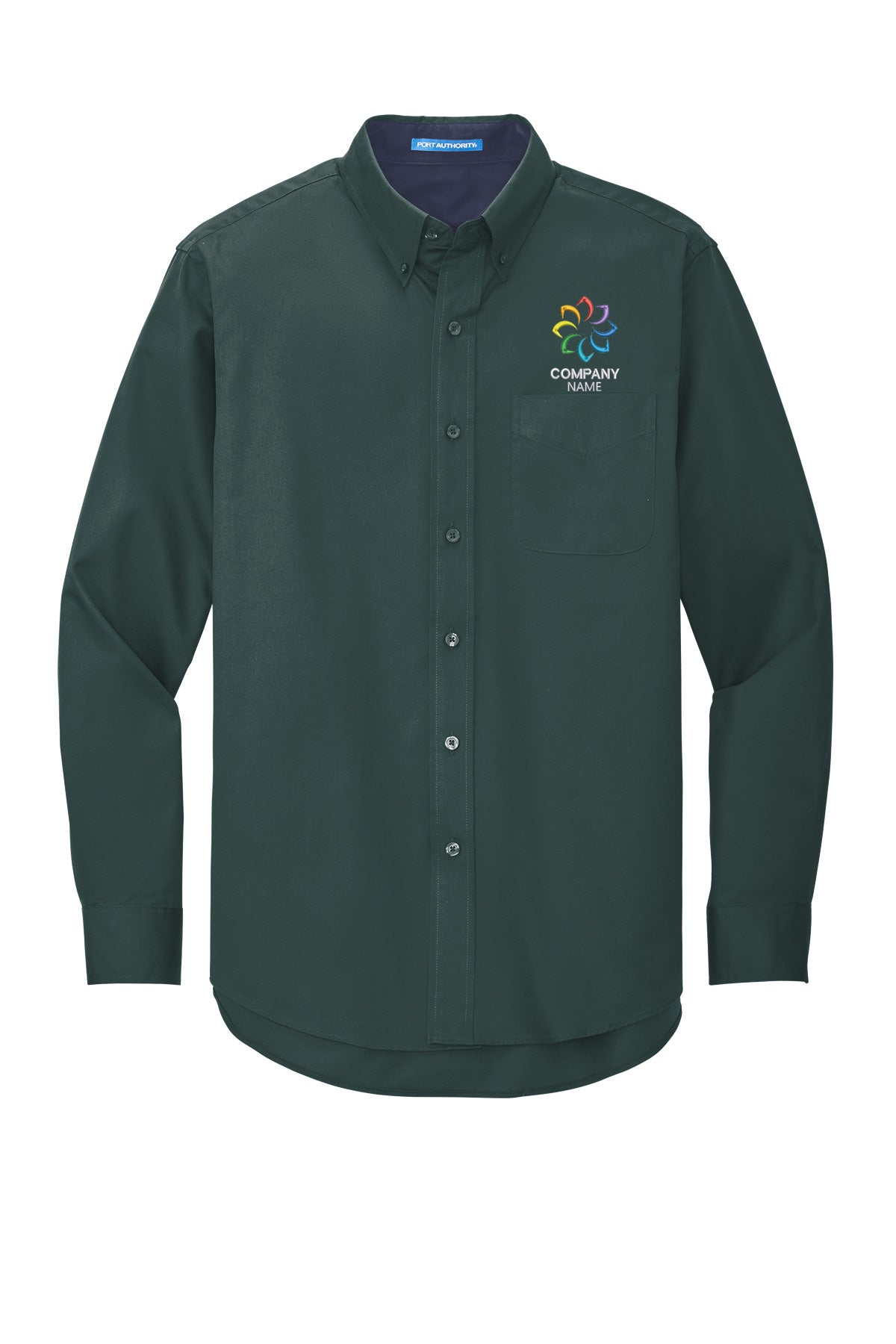 Embroidered Long Sleeve Dress Shirt