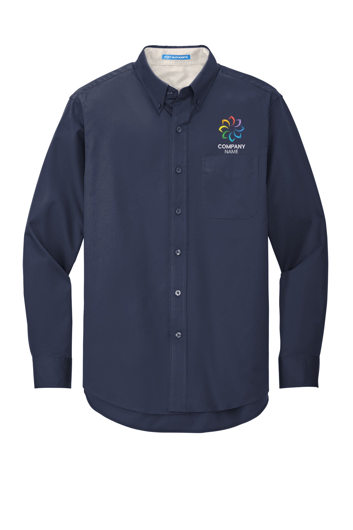 Embroidered Long Sleeve Dress Shirt