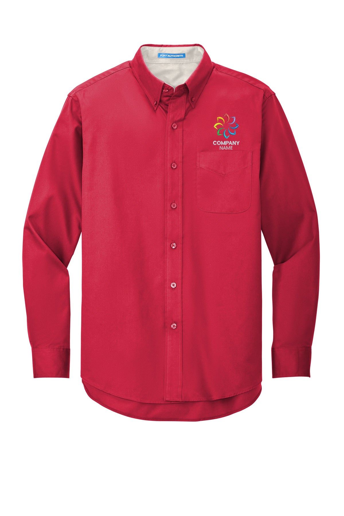 Embroidered Long Sleeve Dress Shirt