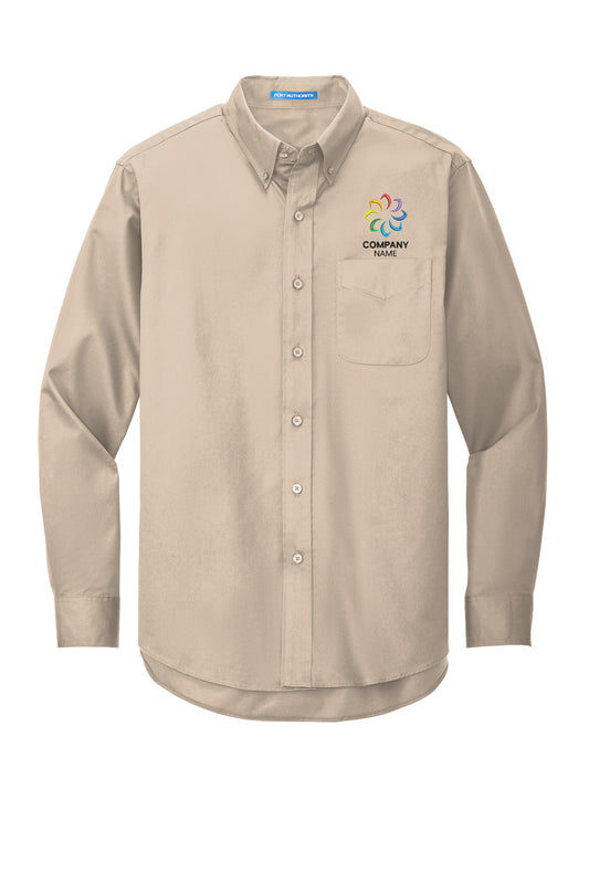 Embroidered Long Sleeve Dress Shirt