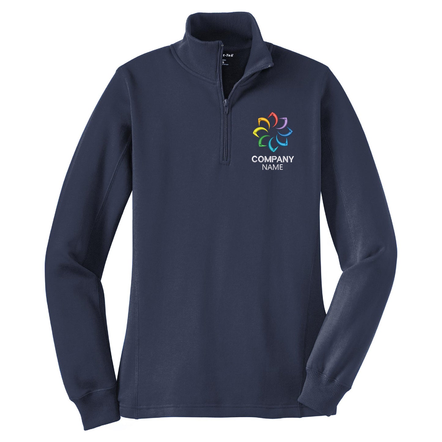 Customized Embroidered 1/4-Zip Sweatshirt Women's