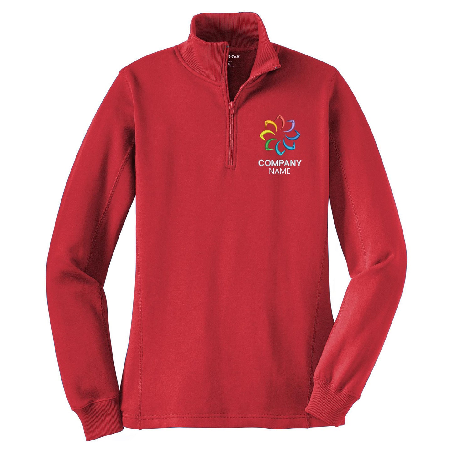 Customized Embroidered 1/4-Zip Sweatshirt Women's