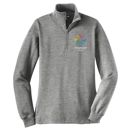 Customized Embroidered 1/4-Zip Sweatshirt Women's